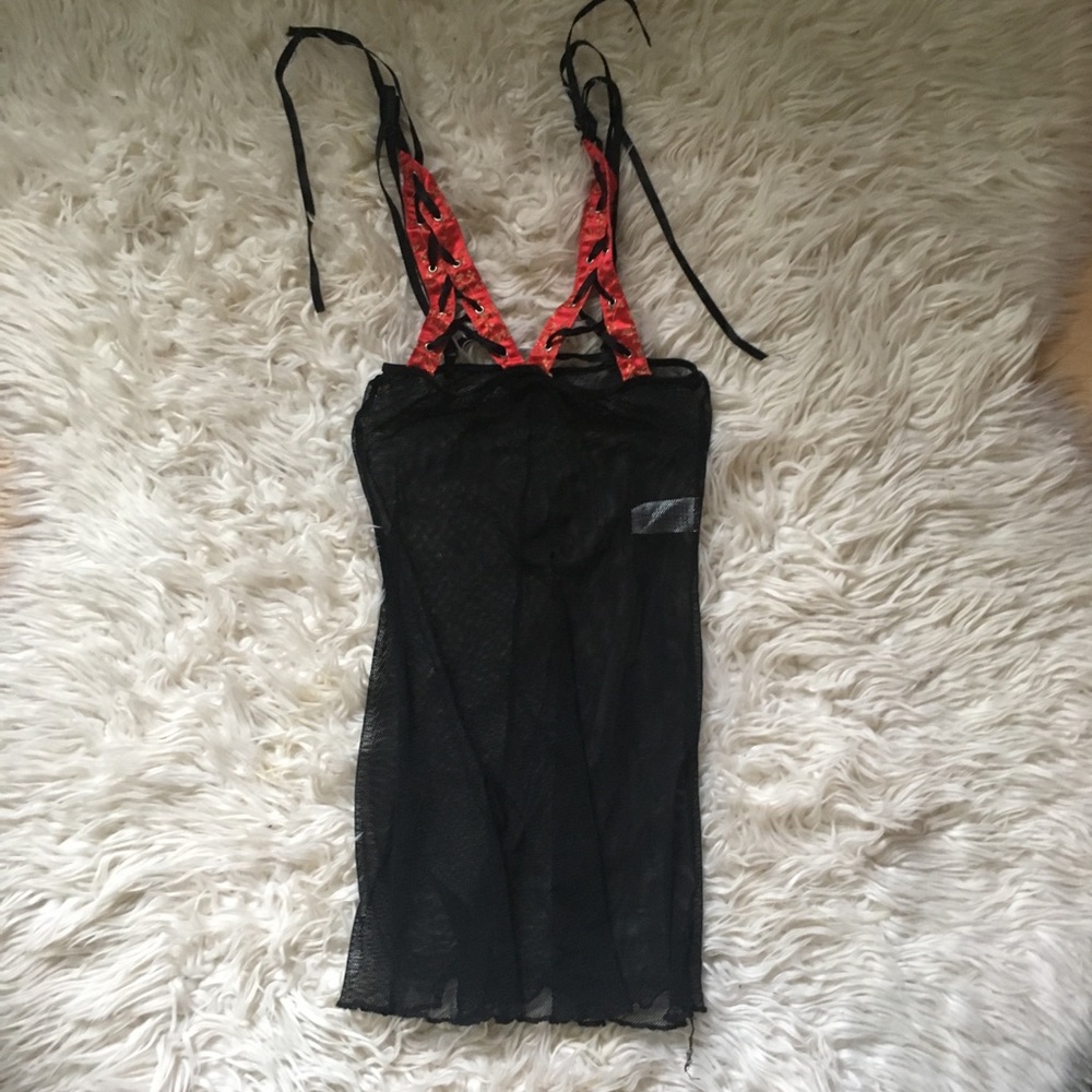mesh mini dress